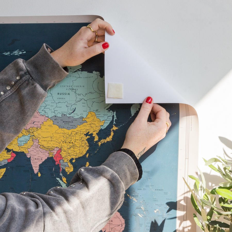 Lámina Mapamundi - Woody Map Poster - Misswood