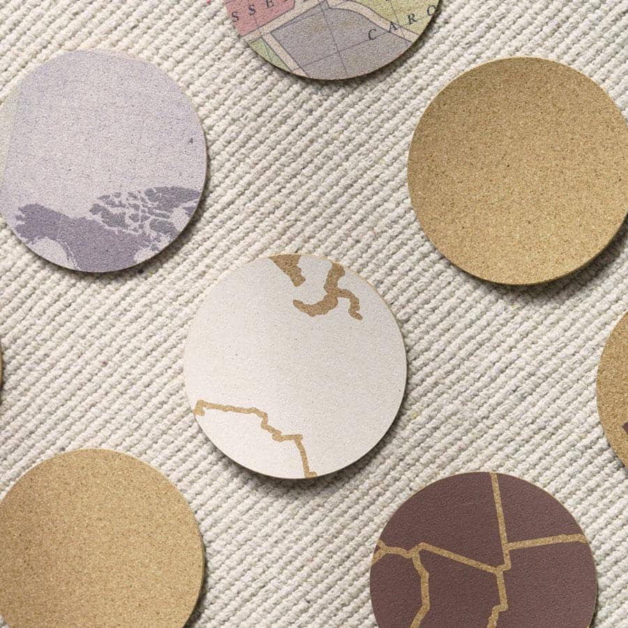 10 Posavasos de corcho Recuperados - Misswood