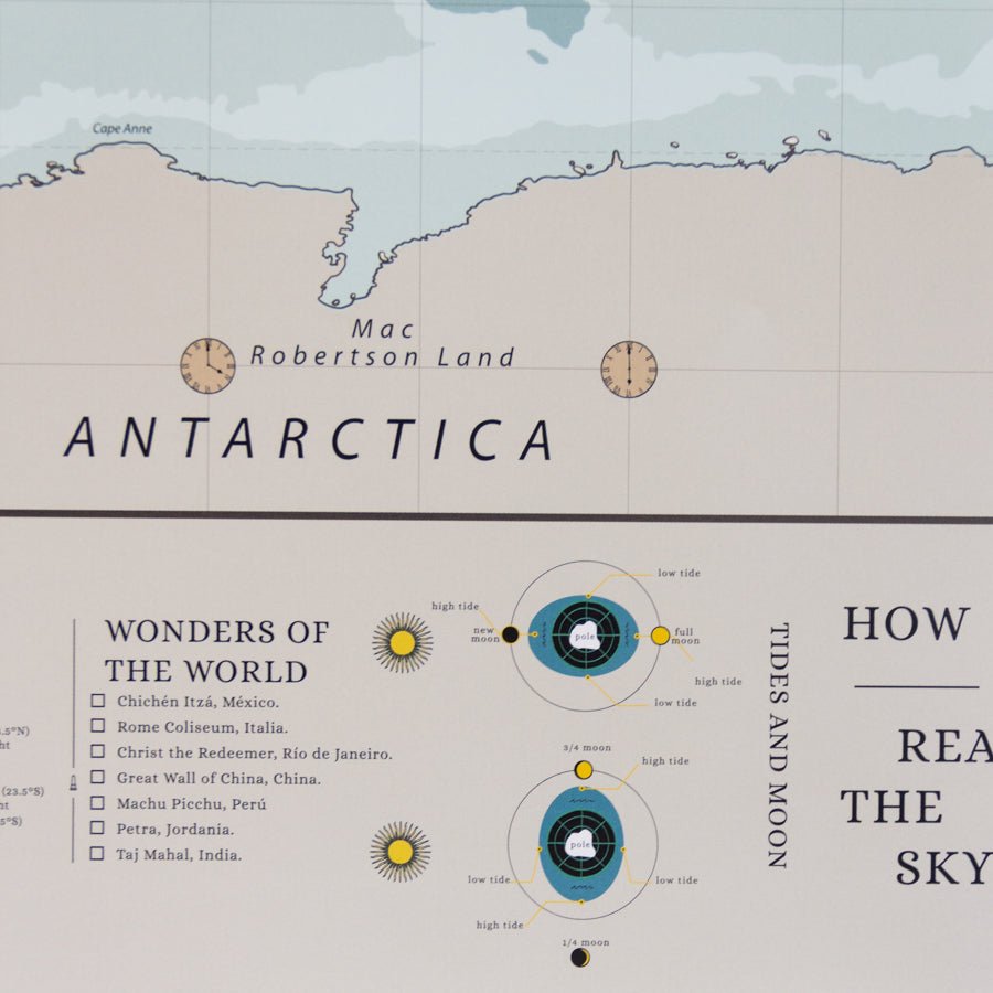 Lámina Mapamundi - Woody Map Poster - Misswood