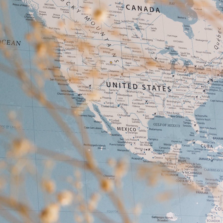 Lámina Mapamundi - Woody Map Poster - Misswood