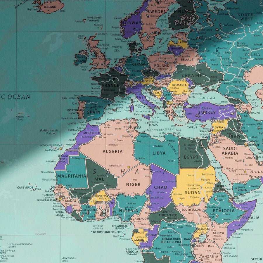 Lámina Mapamundi - Woody Map Poster - Misswood