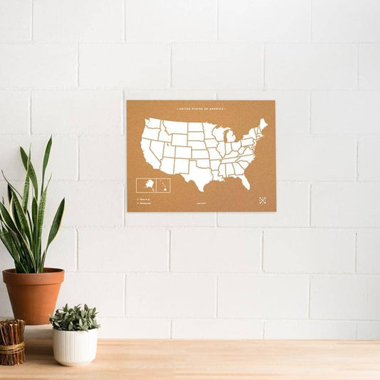 Mapa de corcho - Woody Map Natural EE.UU. - Misswood