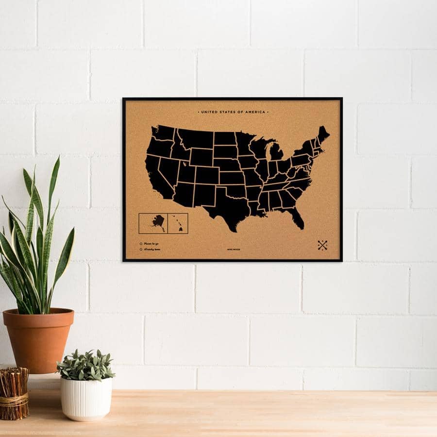 Mapa de corcho - Woody Map Natural EE.UU. - Misswood
