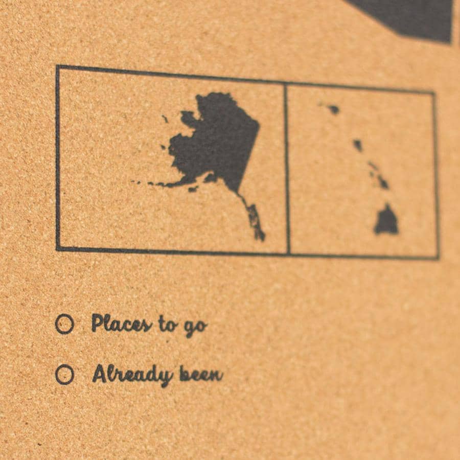 Mapa de corcho - Woody Map Natural EE.UU. - Misswood