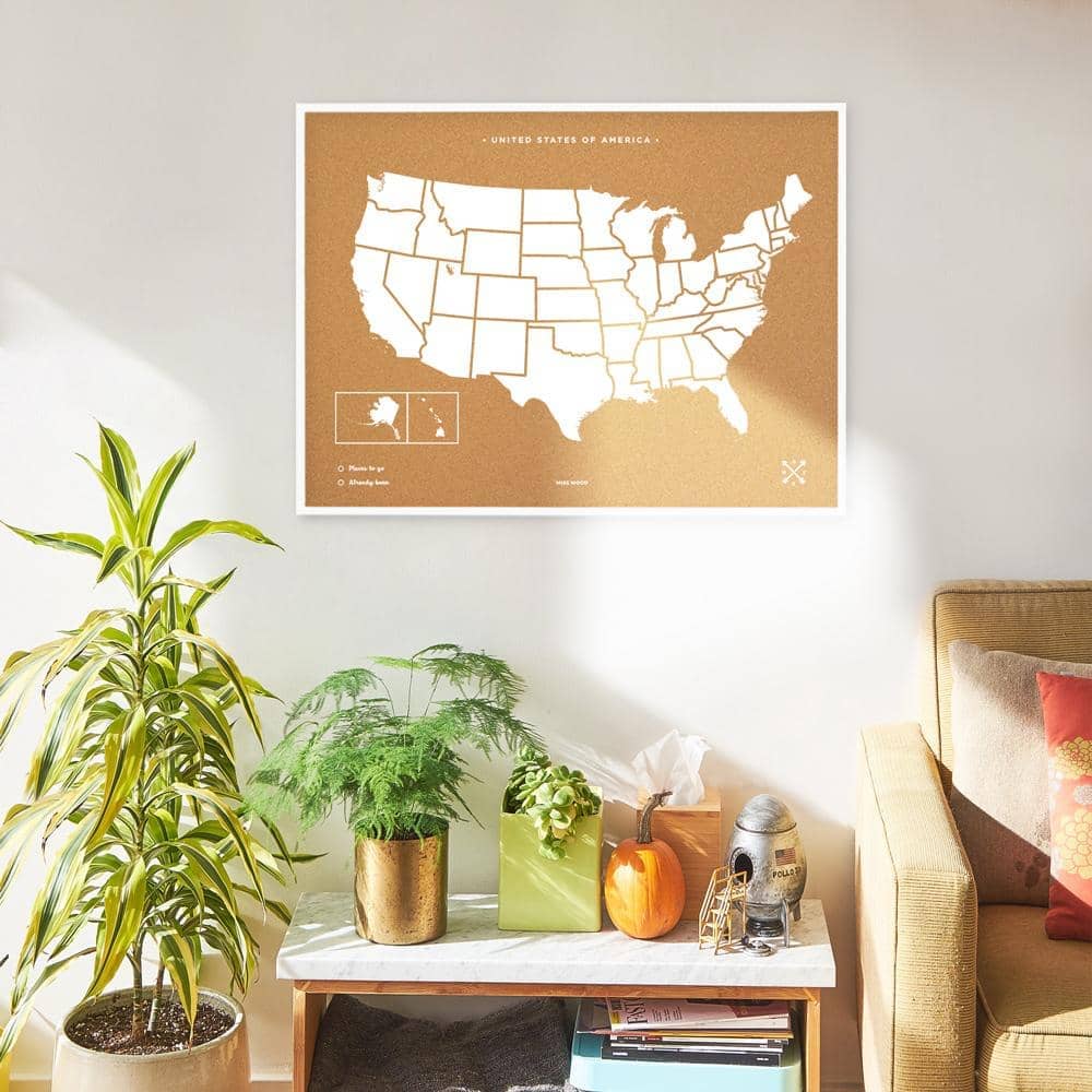 Mapa de corcho - Woody Map Natural EE.UU. - Misswood