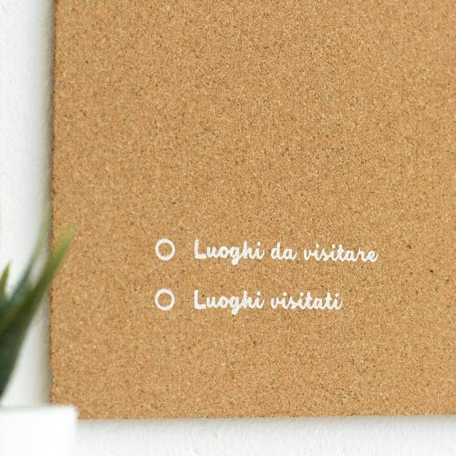 Mapa de corcho - Woody Map Natural Italia - Misswood